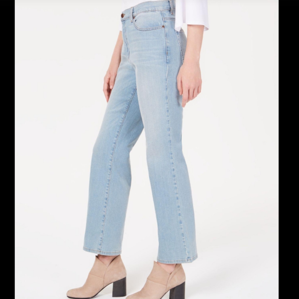 Eileen Fisher Light Blue Straight-Leg Jeans